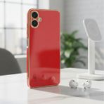 Wowacs Samsung Galaxy A07 Uyumlu Kılıf Kenarları Parlak Altın Renkli Kamera Korumalı Soft Tasarım Kılıf - Kırmızı