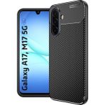 Wowacs Samsung Galaxy A17 Uyumlu Kılıf Karbon Tasarım Kamera Korumalı Silikon Telefon Kılıfı Kapak - Siyah