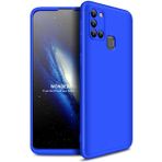 Wowacs Samsung Galaxy A21S ile Uyumlu Kılıf 3 Parçalı Tam Koruma Dayanıklı Soft Ince Kılıf - Mavi
