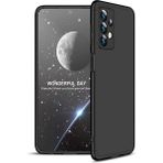 wowacs Samsung Galaxy A23 ile Uyumlu Kılıf 3 Parçalı Tam Koruma Dayanıklı Soft Ince Kılıf - Siyah