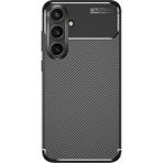 Wowacs Samsung Galaxy A26 Uyumlu Kılıf Karbon Tasarım Kamera Korumalı Silikon Telefon Kılıfı Kapak - Siyah