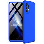 Wowacs Samsung Galaxy A52 ile Uyumlu Kılıf 3 Parçalı Tam Koruma Dayanıklı Soft Ince Kılıf - Mavi