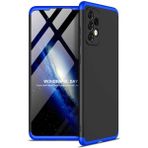 Wowacs Samsung Galaxy A52 ile Uyumlu Kılıf 3 Parçalı Tam Koruma Dayanıklı Soft Ince Kılıf - Siyah - Mavi