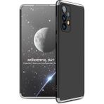 wowacs Samsung Galaxy A53 5g ile Uyumlu Kılıf 3 Parçalı Tam Koruma Dayanıklı Soft Ince Kılıf - Siyah - Gri
