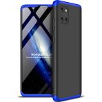 Wowacs Samsung Galaxy A81 (Note 10 Lite) ile Uyumlu Kılıf 3 Parçalı Tam Koruma Dayanıklı Soft Ince Kılıf - Siyah - Mavi