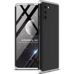 Wowacs Samsung Galaxy A91 (S10 Lite) ile Uyumlu Kılıf 3 Parçalı Tam Koruma Dayanıklı Soft Ince Kılıf - Siyah - Gri