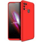 Wowacs Samsung Galaxy M31 ile Uyumlu Kılıf 3 Parçalı Tam Koruma Dayanıklı Soft Ince Kılıf - Kırmızı
