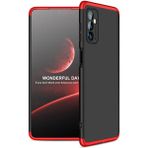 Wowacs Samsung Galaxy M52 ile Uyumlu Kılıf 3 Parçalı Tam Koruma Dayanıklı Soft Ince Kılıf - Siyah - Kırmızı