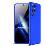 Wowacs Samsung Galaxy S21 Ultra ile Uyumlu Kılıf 3 Parçalı Tam Koruma Dayanıklı Soft Ince Kılıf - Mavi