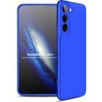 wowacs Samsung Galaxy S22 ile Uyumlu Kılıf 3 Parçalı Tam Koruma Dayanıklı Soft Ince Kılıf - Mavi