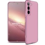 wowacs Samsung Galaxy S22 ile Uyumlu Kılıf 3 Parçalı Tam Koruma Dayanıklı Soft Ince Kılıf - Rose