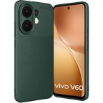 Wowacs Vivo V60 5g Uyumlu Kılıf Karbon Tasarım Kamera Korumalı Silikon Telefon Kılıfı Kapak - Koyu Yeşil