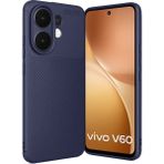 Wowacs Vivo V60 5g Uyumlu Kılıf Karbon Tasarım Kamera Korumalı Silikon Telefon Kılıfı Kapak - Lacivert
