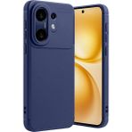 Wowacs Vivo X200 Fe Uyumlu Kılıf Karbon Tasarım Kamera Korumalı Silikon Telefon Kılıfı Kapak - Lacivert