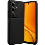 Wowacs Vivo Y29 4g Uyumlu Kılıf Karbon Tasarım Kamera Korumalı Silikon Telefon Kılıfı Kapak - Siyah