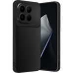 Wowacs Xiaomi 15T Uyumlu Kılıf Karbon Tasarım Kamera Korumalı Silikon Telefon Kılıfı Kapak - Siyah