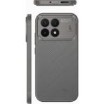 Wowacs Xiaomi Poco F8 Pro Uyumlu Kılıf Karbon Tasarım Kamera Korumalı Silikon Telefon Kılıfı Kapak - Gri