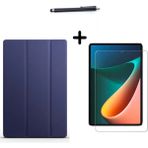 Wowacs Xiaomi Redmi Pad 10,61 Inç Uyumlu Uyku Modlu Smart Tablet Kılıfı Ekran Koruyucu ve Kalem Seti - Lacivert