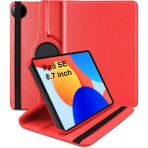 Wowacs Xiaomi Redmi Pad Se 8.7 Inç ile Uyumlu 360° Dönebilen Standlı Tablet Kılıfı - Redmi Pad SE 8.7" - Kırmızı