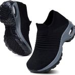 WOWEI Slip On Siyah Gri Unisex Spor Ayakkabı