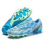 WOWEI Spike Cleats Athletics Stil 20 Yeşil Mavi Renk Baskılı Unisex Futbol Ayakkabı