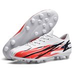 WOWEI Spike Cleats Athletics Stil 23 Beyaz Kırmızı Renk Baskılı Unisex Futbol Ayakkabı
