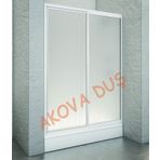 WOWER 110-120 CM İKİ DUVAR ARASI BEYAZ PROFİLLİ MİKA CAMLI TEKNESİZ DUŞAKABİN (112 CM)