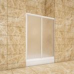WOWER 120-130 CM İKİ DUVAR ARASI BEYAZ PROFİLLİ MİKA CAMLI TEKNESİZ DUŞAKABİN (127 CM)