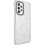 Wowlcraft Wowlery Samsung Galaxy A52 Uyumlu Kılıf Prizmatik Tasarım Dayanıklı Kenarlar Şık Tasarım Kılıf - Beyaz