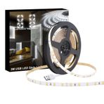 WOWLED RGB LED Şerit Işık Bağlantısı, 3 m USB LED Beyaz Şerit, Pug Oynatma, 9,8 Ayak TV Arka Aydınlatması, Yatak Odası, Mutfak, Kendin Yap, Dekor Bant Işığı