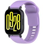 Wownadu 22mm Kordon Şirketli Xiaomi Redmi Watch 5 Active Kordon/Redmi Watch 5 Lite Kayışı Mor Silikon Spor Değiştirme Bantları (Gözleme yok)