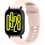 Wownadu 22mm Kordon Şirketli Xiaomi Redmi Watch 5 Active Kordon/Redmi Watch 5 Lite Kayışı Pembe Silikon Spor Değiştirme Bantları (Gözleme yok)