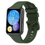 Wownadu Huawei Watch Fit 2 / Watch Fit 2 Active/Watch Fit 2 ile Uyumlu Kayışlar Zarif Kayış Koyu Yeşil Kadın Erkek Silikon Bant için Yedek Parça, (Saatsiz)