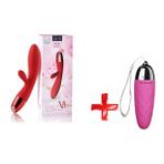 Wowyes V3 Şarjlı Bükülebilen G Spot ve Klitoris Uyarıcı Kırmızı Tavşan Vibratör+Mini Titreşimli Vibratör