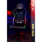 WOXUP PRIME RGB LED Oyuncu Koltuğu | Premium Işıklı RGB Gaming Koltuk | Ergonomik E-Spor Ekipmanı - 01-Siyah
