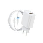 Woyax by Deji Reeder Uyumlu 20W PD Type-C Çoklu Hızlı Şarj Aleti / Cihazı PD ve USB Çıkış 1.2M Type-C Şarj Kablosu