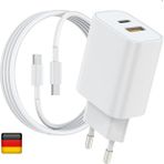 Woyax By Deji Samsung Xiaomi Oppo Huawei Uyumlu 20W Pd Type C Çoklu Hızlı Şarj Aleti ve USB Çıkış & Kablo Beyaz
