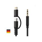 Woyax By Deji Type-C + Lightning To Aux Stereo 3.5 MM Ses Kablosu 1.2 M