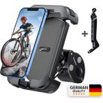 Woyax Holdy Motosiklet Telefon Tutucu Bisiklet Atv Scooter Bağlantılı Telefon Tutacağı Ayna ve Gidon İçin - Siyah