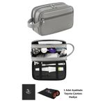 Woys Bags Gri Renk Erkek Tıraş Takımı Çantası Erkek Seyahat Kozmetik El Çantası