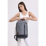 Woys Bags Su Geçirmez Kumaş 15.6-16.1-16.9 Inç Uyumlu Laptop Sırt Çantası Gri Renkli Koruma Özellikleri