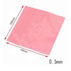 Wozlo 0.5mm 100X100MM Chipset Soğutucu Termal Pad - Cep Telefonu Notebook Ps4 Ps5 - Pembe - 9W/M.K