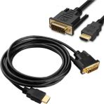 Wozlo 1.8m HDMI To DVI 24 1 DVI To HDMI Kablo Altin Uçlu
