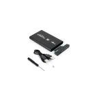 Wozlo 2.5 Usb Sata Hdd Ssd Harddisk Kutusu Aliminyum Gövde Harici Hdd Kutu - Siyah-A16