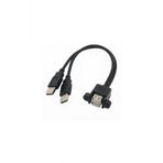 Wozlo 2X Usb A Erkek To 2X Usb A Dişi Panel Tipi Kablo - 30Cm