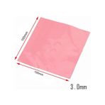 Wozlo 3.0mm 100X100MM Chipset Soğutucu Termal Pad - Cep Telefonu Notebook Ps4 Ps5 - Pembe - 9W/M.K