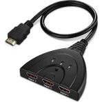 Wozlo 3 Port Kablolu HDMI Switch Çoklayıcı Çoğaltıcı Splitter 3 Giriş 1 Çıkış