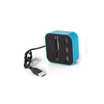 Wozlo 3 Port Usb 2.0 Hub - Usb Coklayici + Usb Kart Okuyucu Mavi