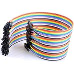 Wozlo 30CM Ayrılabilen Jumper Kablo 40 Pin Dişi - Dişi Dupont Kablo Breadboard Kablo - Renkli - 40 Adet