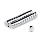 Wozlo 50 Adet 10x2mm Yuvarlak Güçlü Neodyum Mıknatıs - Neodim Magnet Çap 10mm , Kalınlık 2mm